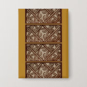 Badge Bouton rectangulaire avec motif doré (Recto)