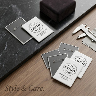 Badge Bouton Rectangulaire Personnalisé – Ajoutez Votre