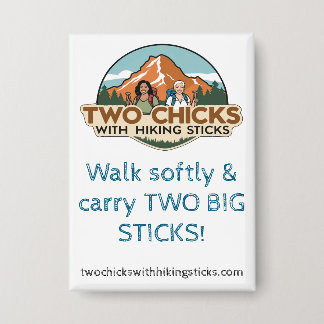 Badge Bouton rectangulaire TwoChicks (Marchez doucement)