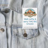 Badge Bouton rectangulaire TwoChicks (Marchez doucement) (Insitu)