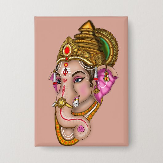 Badge Bouton Seigneur Ganesha (Recto)