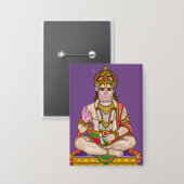 Badge Bouton Seigneur Hanuman (Recto/Verso)