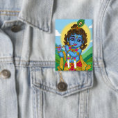 Badge Bouton Seigneur Krishna (Insitu)