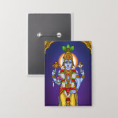 Badge Bouton Seigneur Vishnu (Recto/Verso)