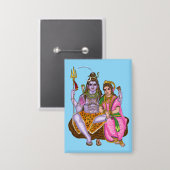Badge Bouton Shiva Parvati (Recto/Verso)