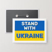 Badge Bouton Stand with Ukraine (Recto/Verso)