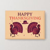 Badge Bouton Turquie bon thanksgiving (Recto)