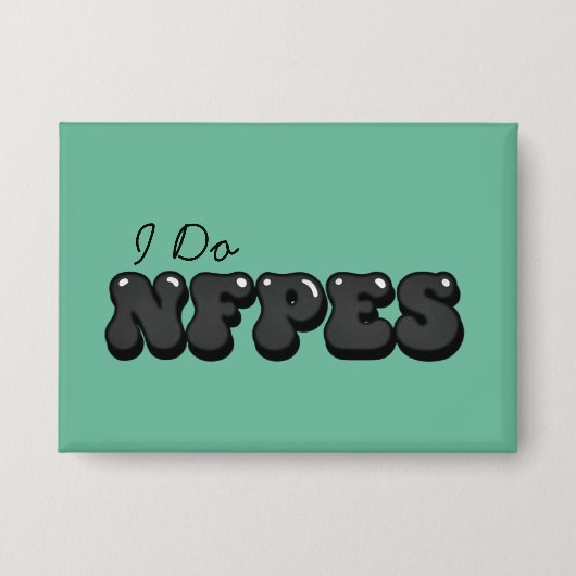 Badge Bouton vert clair "Je fais des NFPE" (Recto)