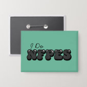 Badge Bouton vert clair "Je fais des NFPE" (Recto/Verso)