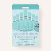 Badge Bowling, VIP Pass, Invitation, fille Bowl, (Dos)