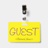 Badge branché "GUEST" (Avant avec clip)