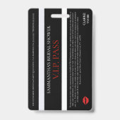 Badge BRIDE & CO Tiara Party Entrée VIP Pass Party (Dos)