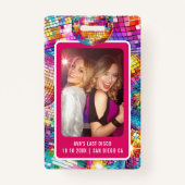 Badge Bride Squad VIP Disco Ball Photo Bachelorette (Dos)