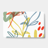 Badge Bright botanical Modern Trendy Nom (Arrière)