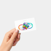 Badge Bright infinity with rainbow butterfly (Manuel / portable)