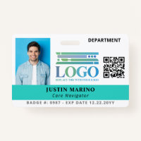 Bright Robin Egg Logo Photo QR Code ID employé