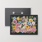 Badge Broderie graphique florale de BUGS BUNNY™ (Recto/Verso)
