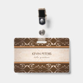 Badge Brown Damas (Avant avec clip)