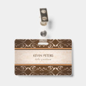 Badge Brown Damas (Arrière avec clip)