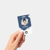 Badge Brush Stroke Employee Photo, Bar Code, Logo, Name (Manuel / portable)