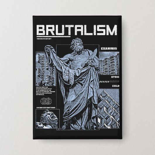 Badge Brutalisme - Conception Brutaliste Strewear (Recto)
