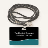 Badge Budget minimal moderne Insignes de nom du personne (Derrière avec lanière)