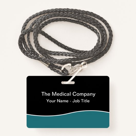 Badge Budget minimal moderne Insignes de nom du personne (Devant avec lanière)