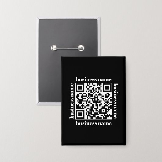 Badge budget minimalist QR Code Business Keychain (Recto/Verso)
