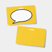 Badge Bulle de bande dessinée Pop Art (Recto et verso)