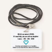 Badge bulle de la parole non VERBALE (Derrière avec lanière)