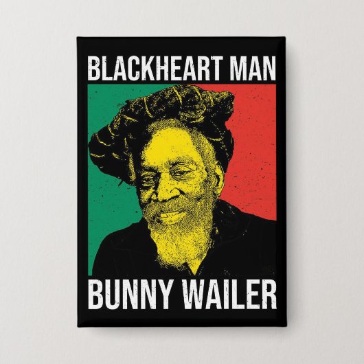 Badge Bunny Wailer Légende Reggae Rasta Jamaïque Roots  (Recto)