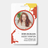 Badge Burgers professionnels Modèle photo de code QR (Avant)