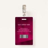 Badge Burgundy Photo Business ID (Dos avec clip)
