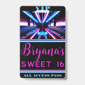 Badge Bus de fête lumières de danse sol VIP Pass (Arrière)