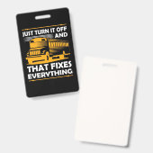 Badge Bus Driver Ne Fait Que L'Éteindre (Avant & arrière)