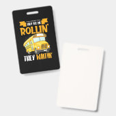 Badge Bus Driver See Me Rollin (Recto et verso)