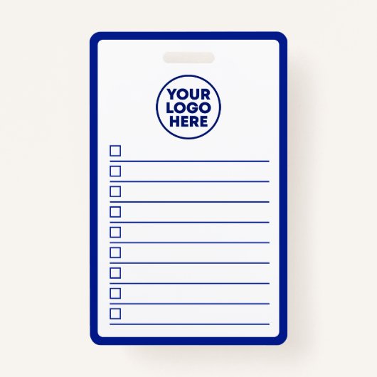 Badge Business Logo Navy Blue Whiteboard To Do List (Devant)