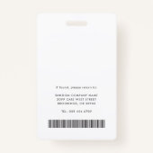 Badge Business Logo QR Code Nurse Employee Photo ID  (Dos)