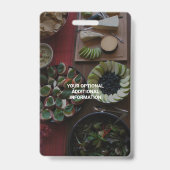 Badge Business QR Code Dark Photo Cool Promo Evénement V (Arrière)