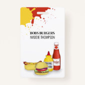 Badge Business QR Code Hamburger Hotdog (Devant)