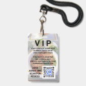 Badge Business QR Code Light Photo Cool Promo Evénement (Avant avec lanière)
