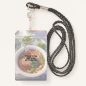 Badge Business QR Code Light Photo Cool Promo Evénement  (Derrière avec lanière)