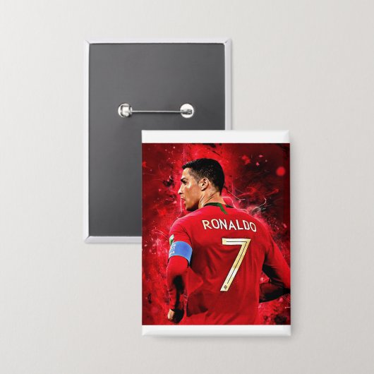 Badge button designed for CR7 fan. (Recto/Verso)