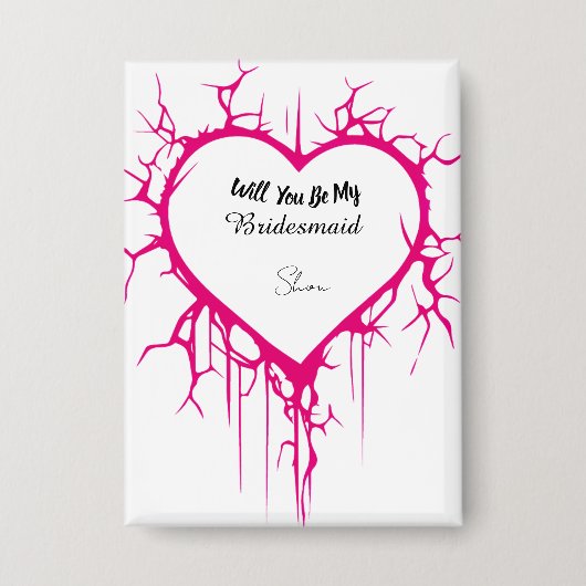 Badge Button Pink Heart (Recto)