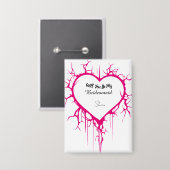 Badge Button Pink Heart (Recto/Verso)