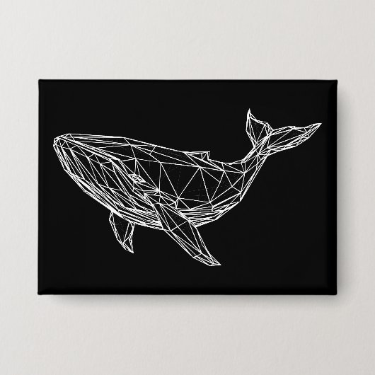 Badge Button White Whale Minimalist  (Recto)