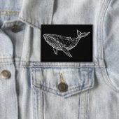 Badge Button White Whale Minimalist  (Insitu)