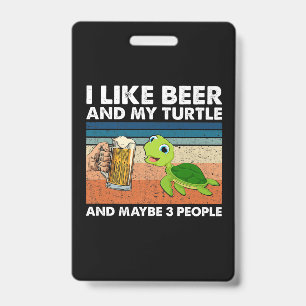 Badge Buveur de bière J'aime la bière et l'anniversaire