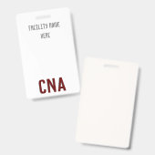 Badge Câble d'insignes CNA, personnalisable (Recto et verso)