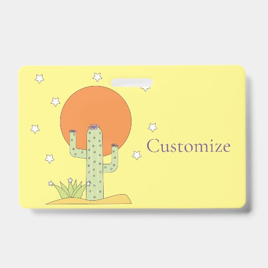 Badge Cactus du désert Sun Thunder_Cove (Avant)